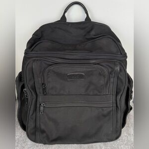 Tumi Alpha Black Ballistic Nylon Padded Laptop Backpack Bag